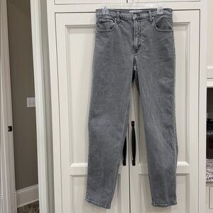 Abercrombie & Fitch The Mom High Rise Jeans 27 / 4L. Gray Denim Womens